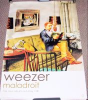 WEEZER SUPERB U.K. RECORD COMPANY PROMO POSTER FOR THE ALBUM "MALADROIT" IN 2002