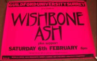 WISHBONE ASH CONCERT POSTER SATURDAY 6th FEBRUARY 1982 GUILDFORD UNIVERSITY UK