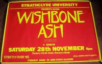WISHBONE ASH CONCERT POSTER SATURDAY 28th NOVEMBER 1981 STRATHCLYDE UNIVERSITY 