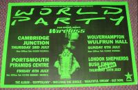 WORLD PARTY WATERBOYS STUNNING RARE X 4 DATE U.K. CONCERTS TOUR POSTER JULY 1997