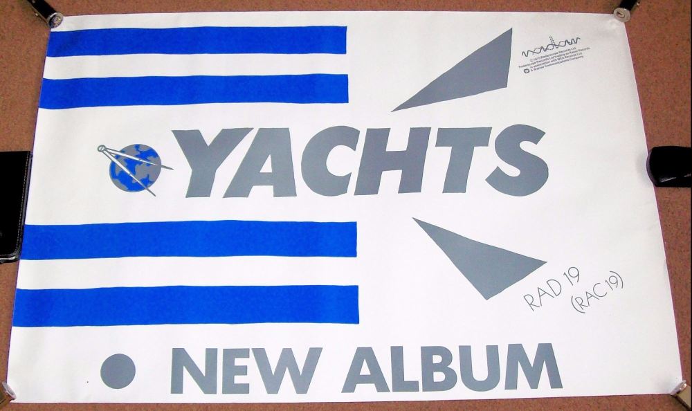 YACHTS STUNNING U.K. RECORD COMPANY PROMO POSTER SELF TITLED DEBUT ALBUM IN