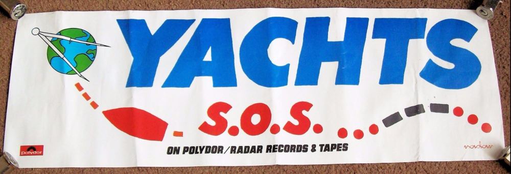 YACHTS STUNNING RARE U.S. RECORD COMPANY PROMO BANNER 