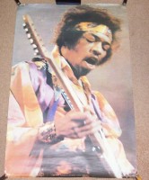 JIMI HENDRIX SUPERB UK PACE INTERNATIONAL LIVE ON STAGE PERSONALITY POSTER 1970