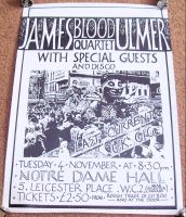 JAMES BLOOD ULMER CONCERT POSTER TUES 4th NOVEMBER 1980 NOTRE DAME HALL LONDON