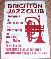 MORRISSEY MULLEN HENRY LOWTHER JAZZ CONCERTS POSTER SEPTEMBER 1980 BRIGHTON ADUR