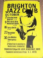 STAN SULZMAN PHIL LEE JIM MULLEN RARE OCTOBER 1980 BRIGHTON JAZZ CONCERT POSTER