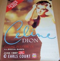 CELINE DION JUNE 1997 EARLS COURT LONDON 'TICKETS ON SALE HERE' CONCERTS POSTER