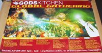 GODSKITCHEN CHICANE ARTFUL DODGER GLOBAL GATHERING FESTIVAL POSTER JULY 2001