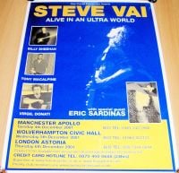 STEVE VAI REALLY STUNNING AND RARE U.K. TOUR POSTER FOR DECEMBER 2001