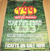 SUEDE HAPPY MONDAYS MANIC STREET PREACHERS V99 'TICKETS ON SALE NOW' FESTIVAL POSTER 