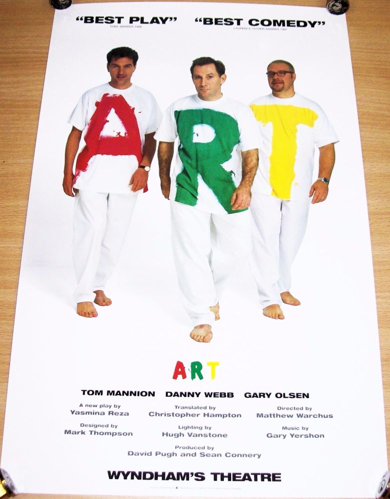 ART SUPERB PROMO POSTER WYNDHAM'S THEATRE LONDON 2nd FEBRUARY TO 26th JUNE 