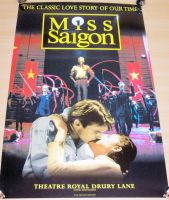 MISS SAIGON STUNNING PROMO POSTER FOR THE THEATRE ROYAL DRURY LANE LONDON 1999