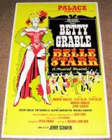 BELLE STAR BETTY GRABLE STUNNING THEATRE POSTER PALACE THEATRE LONDON IN 1969