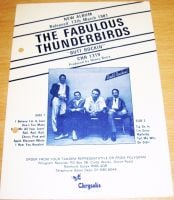 THE FABULOUS THUNDERBIRDS U.K. RECORD COMPANY PROMO RETAIL INFO SHEET FOR THE 'BUTT ROCKIN' ALBUM 1981