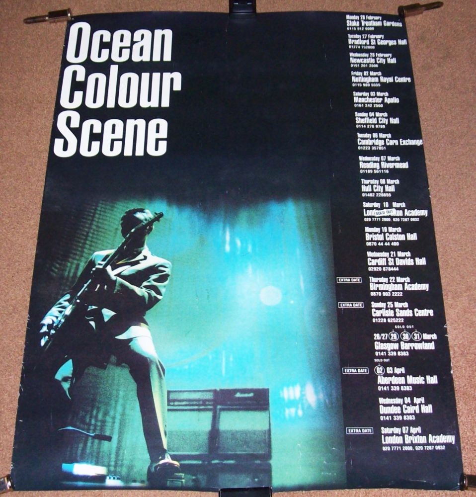 OCEAN COLOUR SCENE STUNNING RARE U.K. TOUR POSTER 2001