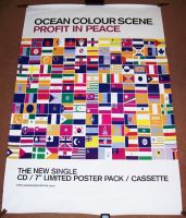 OCEAN COLOUR SCENE UK RECORD COMPANY PROMO POSTER 'PROFIT IN PEACE' SINGLE 1999