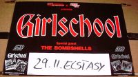 GIRLSCHOOL THE BOMBSHELLS REALLY STUNNING RARE CONCERT POSTER 29-11-91 GERMANY
