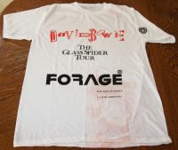DAVID BOWIE WHITE T-SHIRT MADRID AND BARCELONA CONCERTS 'GLASS SPIDER' TOUR 1987