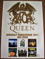 QUEEN UK SUPERB RECORD COMPANY PROMO POSTER FOR DIGITALLY REMASTERED ALBUMS 2011