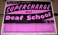 SUPERCHARGE DEAF SCHOOL STUNNING RARE LARGE U.K. TOUR BLANK PROMO POSTER 1976