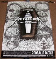 METALLICA RARE JAPANESE RECORD COMPANY PROMO POSTER 'DEATH MAGNETIC' ALBUM 2008