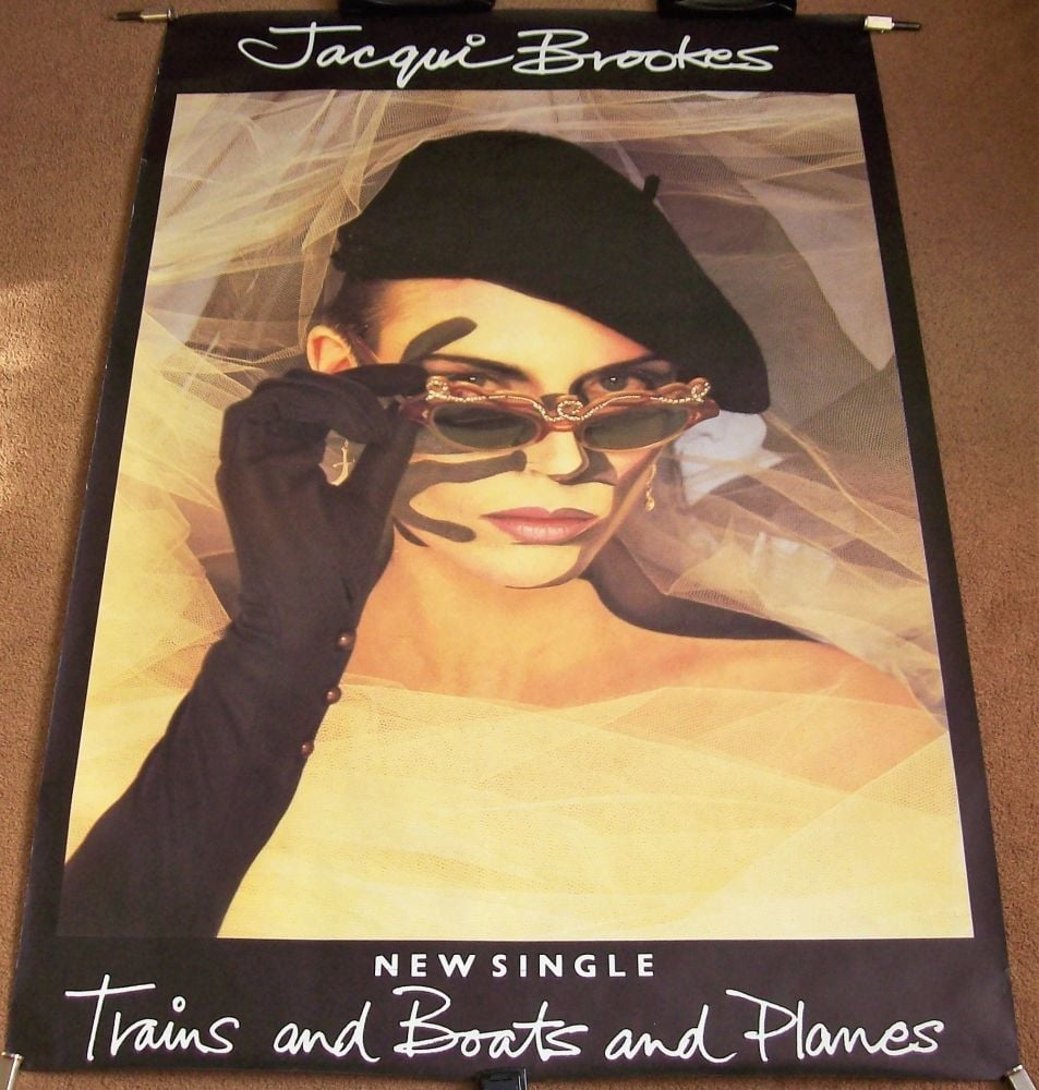 JACQUI BROOKES UK REC COM PROMO POSTER 'TRAINS AND BOATS AND PLANES' SINGLE