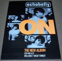 ECHOBELLY STUNNING RARE U.K. RECORD COMPANY PROMO POSTER FOR THE 'ON' ALBUM 1995