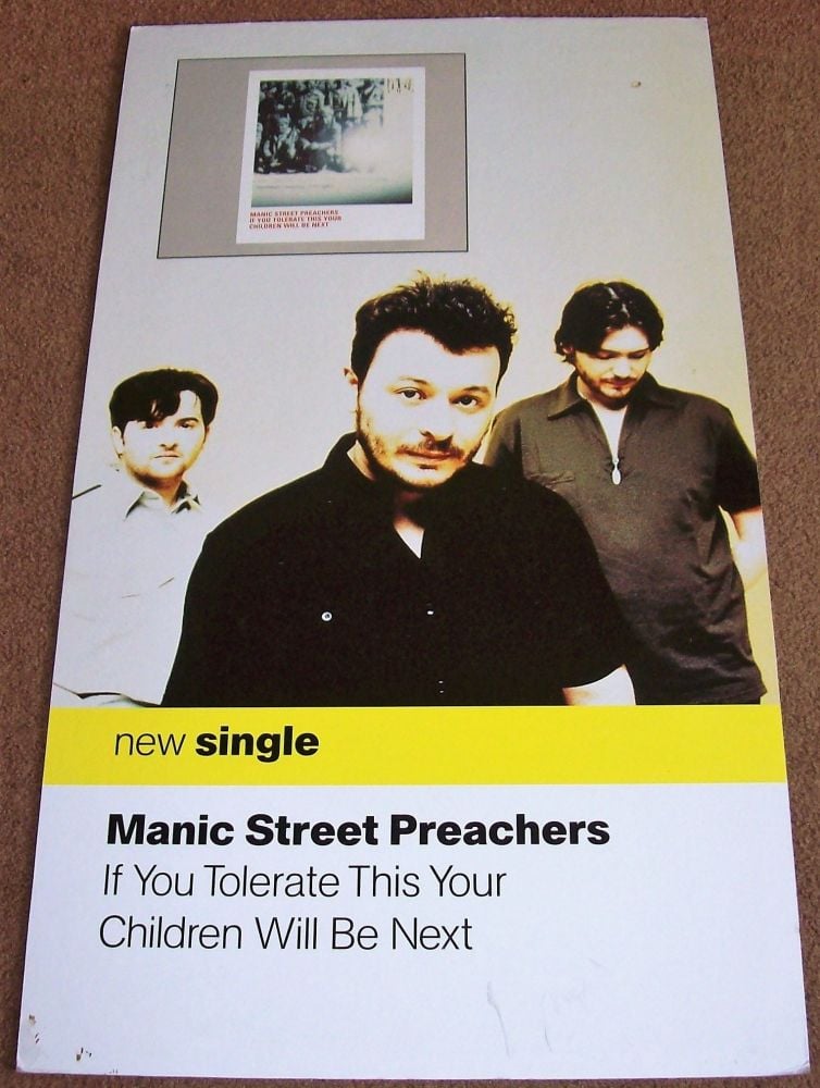 MANIC STREET PREACHERS UK RECORD COMPANY PROMO SHOP DISPLAY FLAT 'IF YOU TO