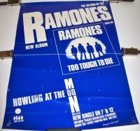 RAMONES STUNNING UK RECORD COMPANY PROMO POSTER "TOO TOUGH TO DIE" ALBUM IN 1984