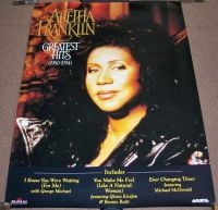 ARETHA FRANKLIN RARE U.K. RECORD COMPANY PROMO POSTER 'GREATEST HITS' ALBUM 1994