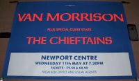 VAN MORRISON & CHIEFTAINS CONCERT POSTER WED 11th MAY 1988 NEWPORT CENTRE WALES