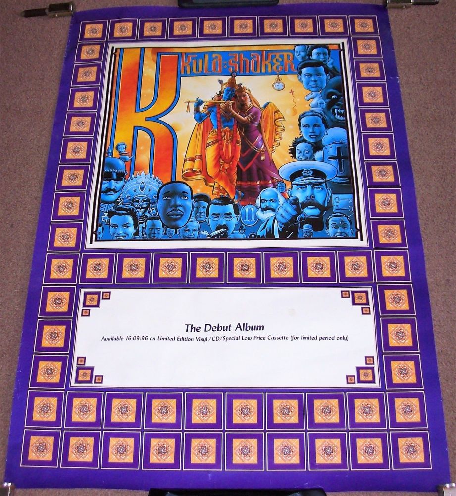 KULA SHAKER SUPERB RARE U.K. RECORD COMPANY PROMO POSTER 'K' DEBUT ALBUM 19