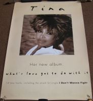 TINA TURNER UK REC COM PROMO POSTER 'WHAT'S' LOVE GOT TO DO WITH IT' ALBUM 1993