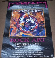 MAGNUM U.K. STUNNING RECORD COMPANY PROMO & TOUR POSTER 'ROCK ART' ALBUM 1994