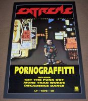 EXTREME SUPERB RARE U.K. RECORD COMPANY PROMO POSTER 'PORNOGRAFFITTI' ALBUM 1990