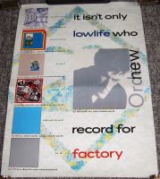 NEW ORDER UK REC COM PROMO POSTER "LOW LIFE" ALBUM FAC 131 VARIOUS RELEASES 1985