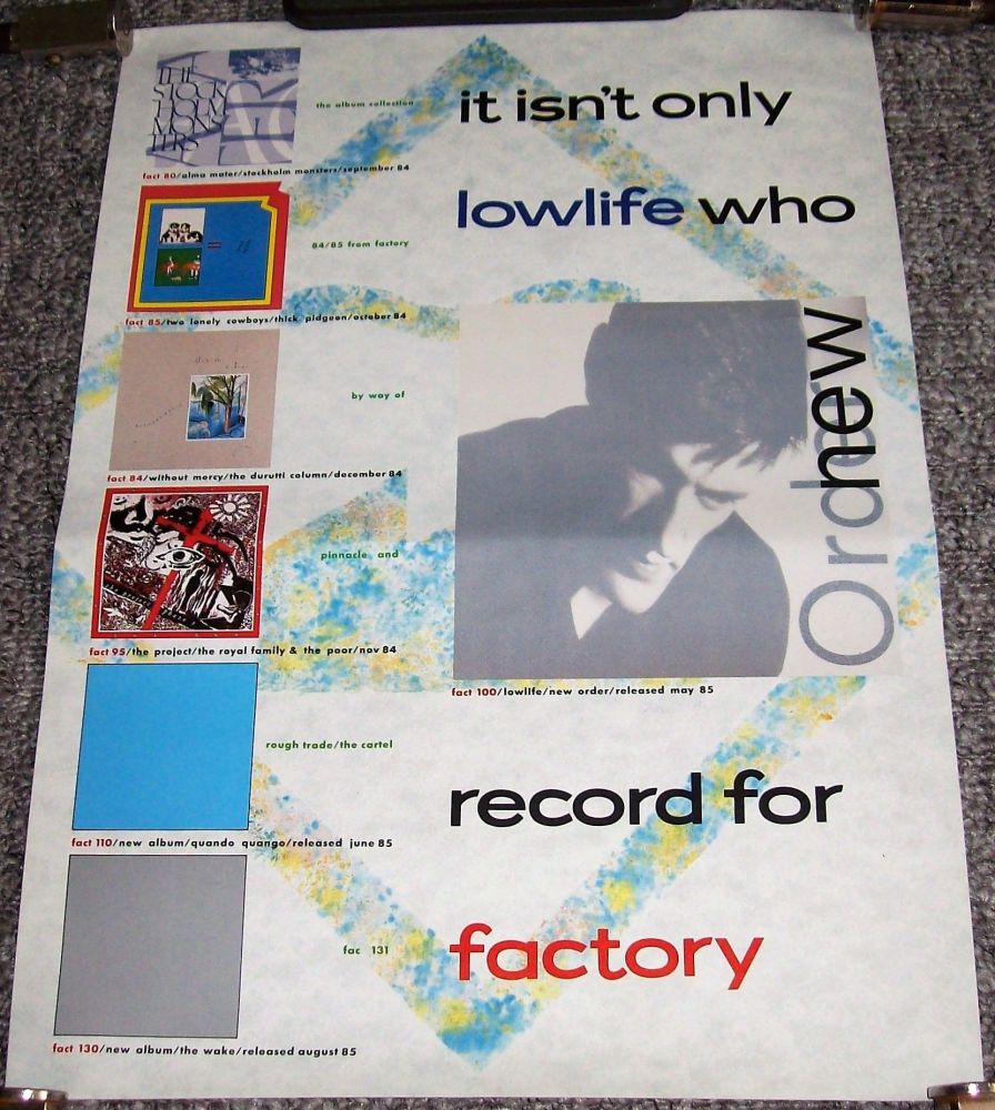 NEW ORDER UK REC COM PROMO POSTER 