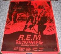 REM SUPERB RARE U.K. RECORD COMPANY PROMO AND TOUR POSTER 'RECKONING' ALBUM 1984