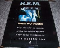 REM SUPERB RARE U.K. RECORD COMPANY PROMO POSTER 'FINEST WORKSONG' SINGLE 1988