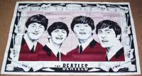 THE BEATLES SUPERB RARE IRISH LINEN PROMOTIONAL TEA TOWEL FROM THE MID 1960'S