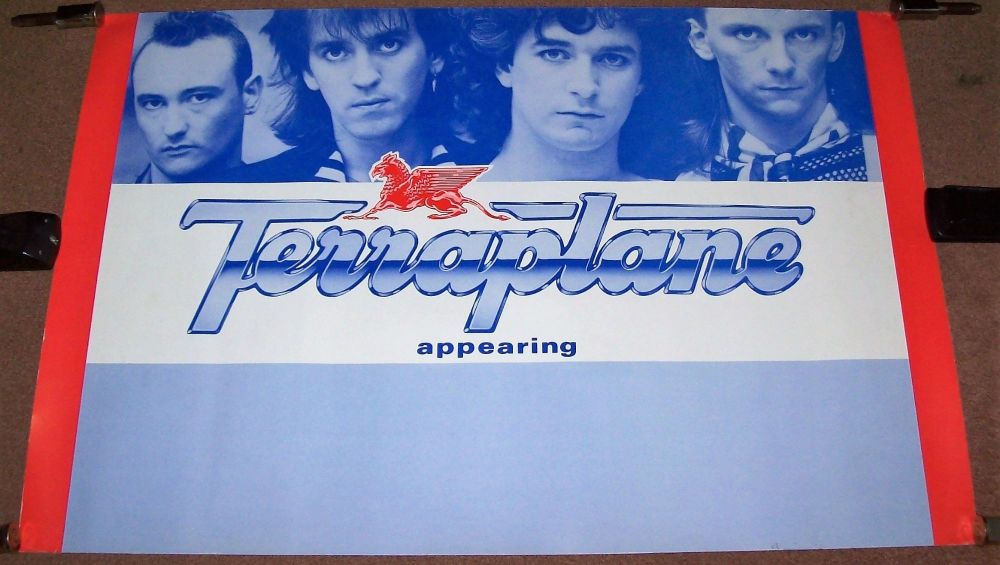 TERRAPLANE THUNDER ROCK STUNNING RARE U.K. TOUR BLANK POSTER FROM 1984/1985