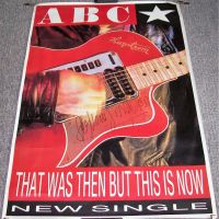 ABC U.K. RECORD COMPANY PROMO POSTER  'THAT WAS THEN BUT THIS IS NOW' SINGLE 1983 AUTOGRAPHED