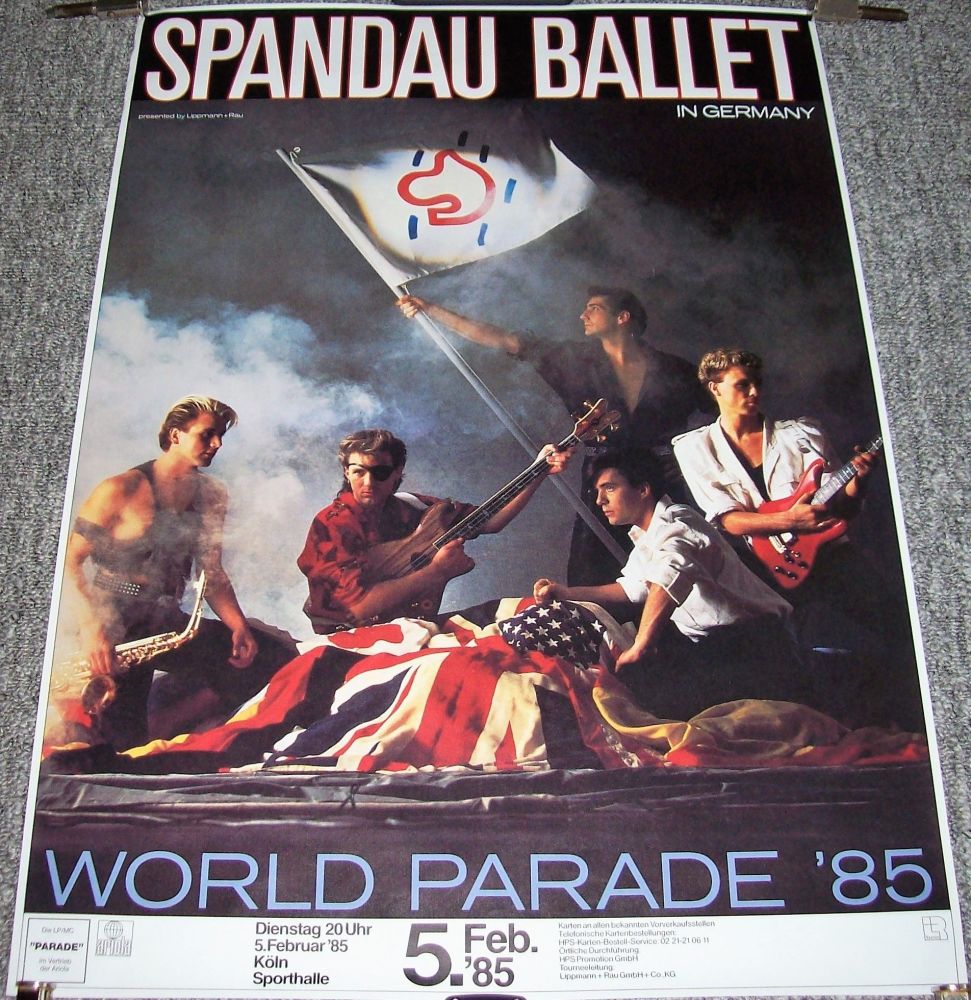 SPANDAU BALLET STUNNING CONCERT POSTER TUESDAY 5th FEBRUARY 1985 COLOGNE GE