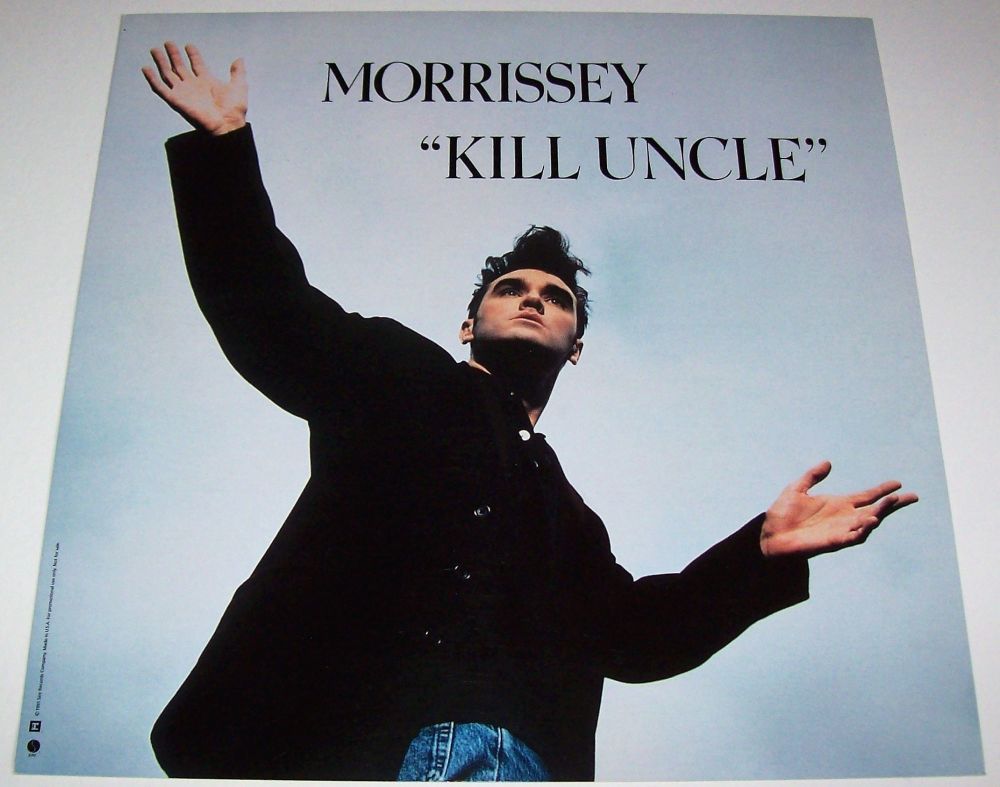 THE SMITHS MORRISSEY US RECORD COMPANY PROMO WINDOW CARD 'KILL UNCLE' ALBUM