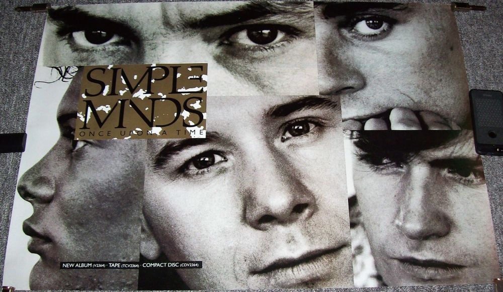 SIMPLE MINDS RARE U.K. RECORD COMPANY PROMO POSTER 'ONCE UPON A TIME' ALBUM