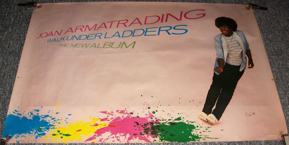 JOAN ARMATRADING U.K. RECORD COMPANY PROMO POSTER 'WALK UNDER LADDERS' ALBU