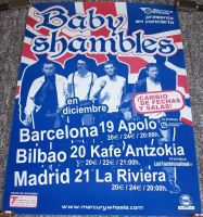 BABYSHAMBLES PETE DOHERTY STUNNING RARE CONCERTS POSTER FOR SPAIN DECEMBER 2008