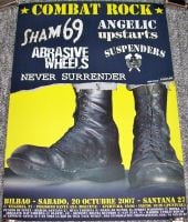 SHAM 69 ANGELIC UPSTARTS ABRASIVE WHEELS RARE CONCERT POSTER SPAIN OCTOBER 2007