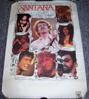 SANTANA ABSOLUTELY STUNNING AND RARE U.K. RECORD COMPANY PROMO POSTER FROM 1973