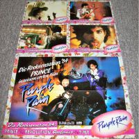 PRINCE GERMAN PROMO POSTER AND FRONT OF HOUSE STILLS FOR 'PURPLE RAIN' FILM 1984